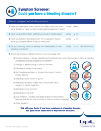 Bleeding Disorders Symptom Screener image