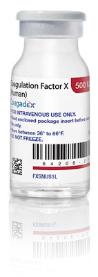 Vial of Coagulation Factor X concentrate